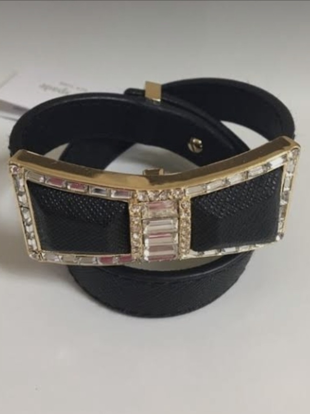 Kate Spade Jewelry Jackpot Jewels Wrap Bracelet Black Rhinestones - Picture 2 of 4